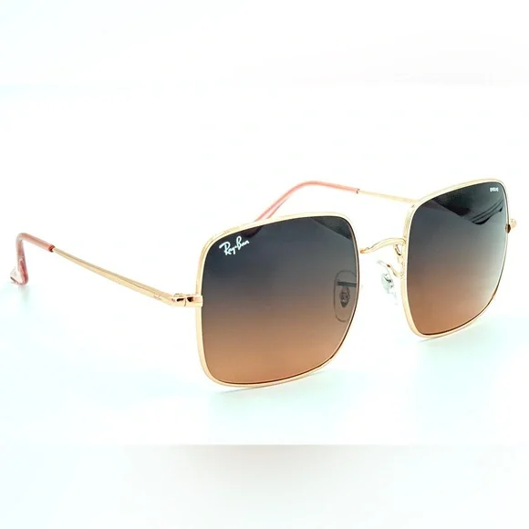 Ray-Ban Womens Sunglasses Rose Lens RB1971 Square Metal Frame 9151/AA  54-19-145 - Picture 14 of 16